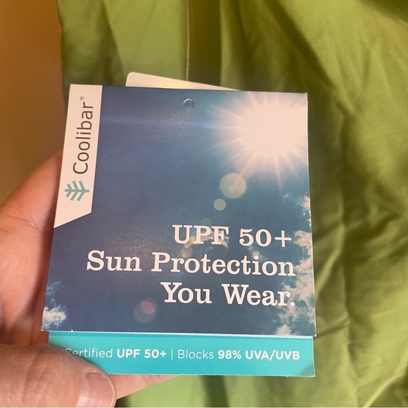 Coolibar NORTH BAY VILLAGE KNOT COVER-UP EARTH DAY GREEN Size Large - Picture 6 of 9